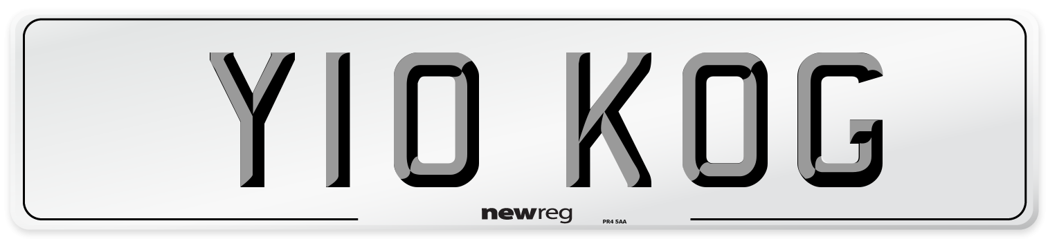 Y10 KOG Number Plate from New Reg